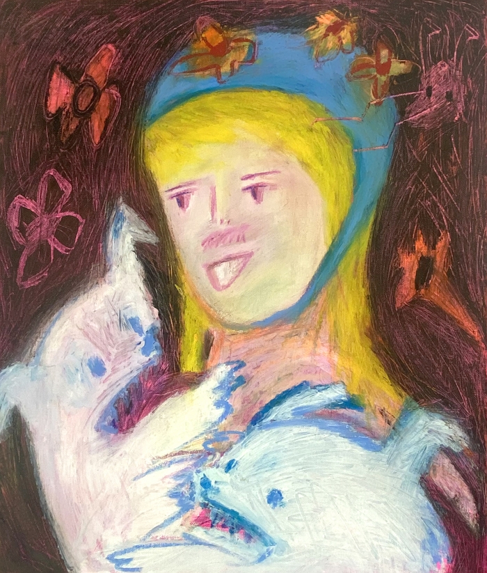 만욱 이렇게 살아간다, 함께 _ 41 x 53 cm(10F) _ oilstick, acrylic on linen _ 2022