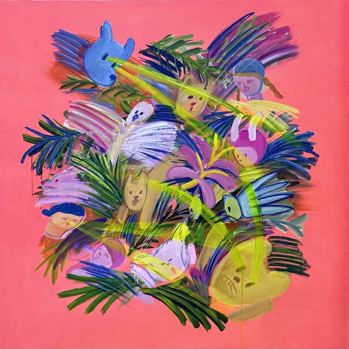 만욱 다른언어로 말걸기 _ 97.0 × 97.0  cm (60S) _ acrylic on linen _ 2022