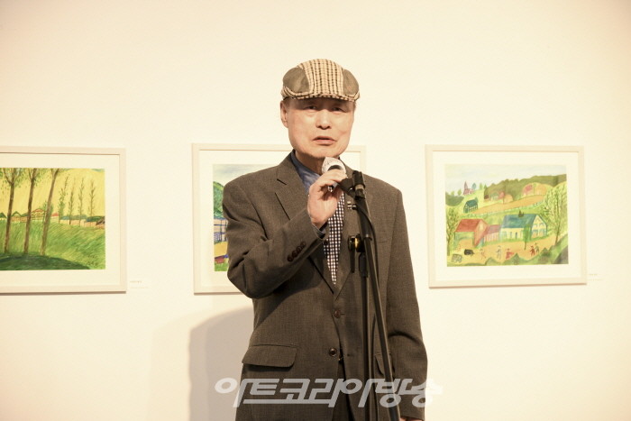 98세 정옥희 작품전 '자연의 풍경' 오프닝 행사-미학연구소 박명인 대표(미술평론가)