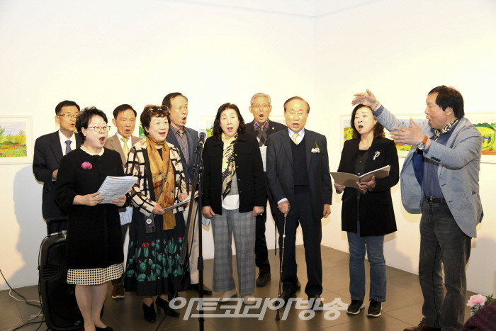 98세 정옥희 작품전 '자연의 풍경' 오프닝 행사