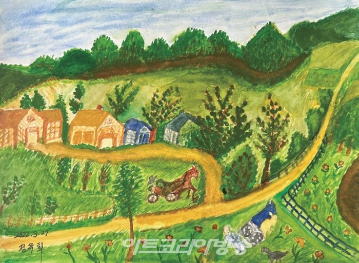 98세 정옥희 작품전 '자연의 풍경' 오프닝 행사