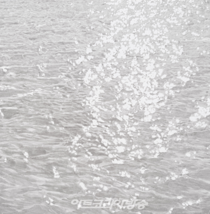 정용국_Flow, 2020, 한지에 수묵, 91x90cm