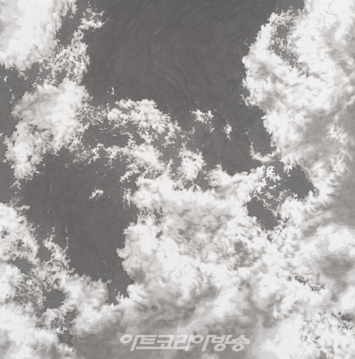 정용국_구름, 2023, 한지에 수묵, 68x69cm