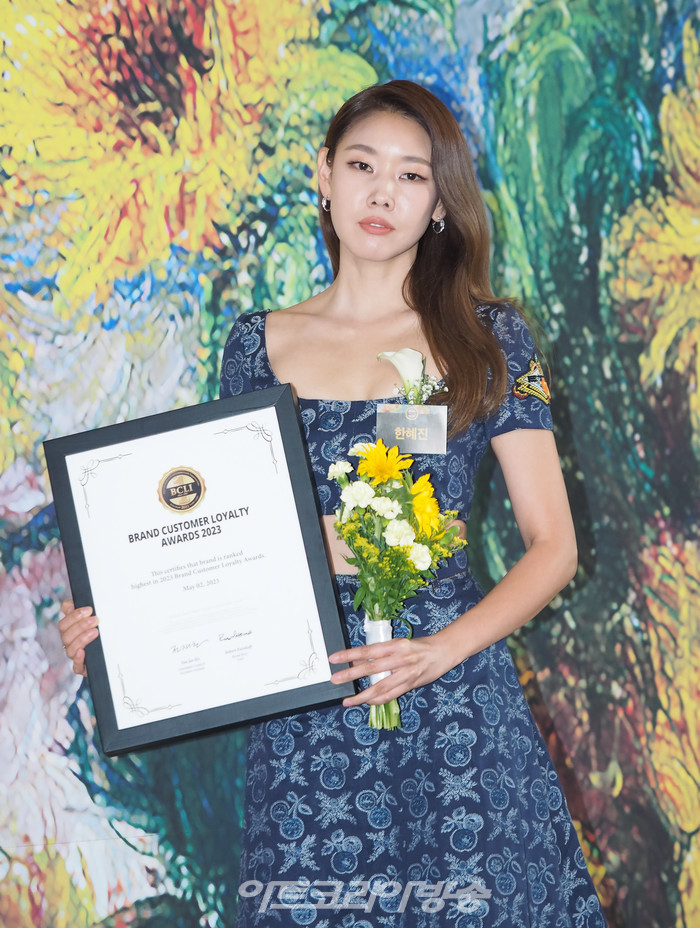 '2023 브랜드 고객 충성도 대상' 포토월 행사(한혜진) 2023.05.02 사진 ⓒ아트코리아방송 이용선 기자​