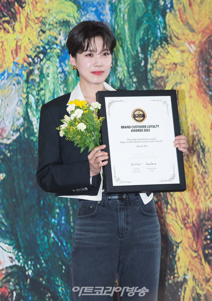 '2023 브랜드 고객 충성도 대상' 포토월 행사(장도연) 2023.05.02 사진 ⓒ아트코리아방송 이용선 기자​