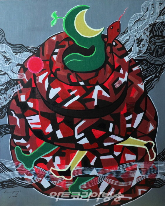 Muse Kim(김미영). The Magic Castle1. 90.9x72,7cm. Acrylic on canvas. 2021.