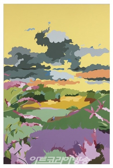 두아르트 스퀘이라, Nell Brookfield, And the clouds parted, 2022, Acrylic on canvas, 90 x 60 cm