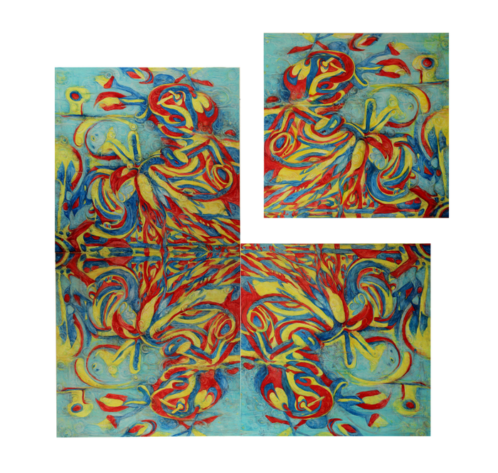 홍영숙 作 _ 돌아오는 만다라,160 x 160cm,oil & egg tempera on canvas,2022~2023