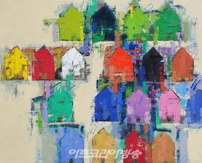 East Side-AU+2 162.2x130.3cm Oil on canvas 2022(100F)