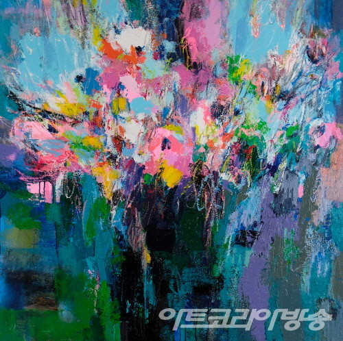 김소연 作 _ Blossom_112.1x112.1cm_Oil on Canvas_2022