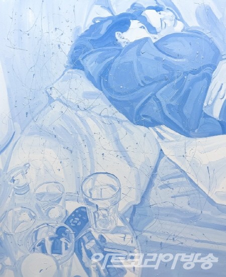 정지윤 作_Happy laziness 2023_oil on canvas_162.2x130cm