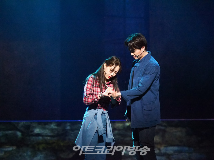 뮤지컬 '광주' 기자간담회(박한수 역 김진욱, 문수경 역 최지혜). 2023.05.16 사진 ⓒ아트코리아방송 이용선 기자​