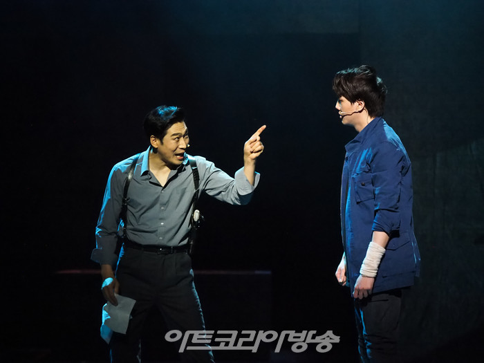 뮤지컬 '광주' 기자간담회(박한수 역 김진욱, 허인구 역 박시원). 2023.05.16 사진 ⓒ아트코리아방송 이용선 기자​