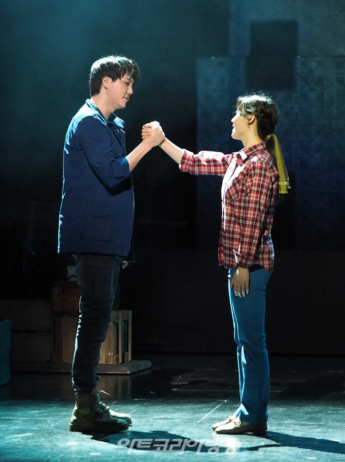 뮤지컬 '광주' 기자간담회(문수경 역 최지혜, 박한수 역 김진욱). 2023.05.16 사진 ⓒ아트코리아방송 이용선 기자​