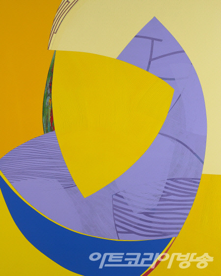 전지연 作 _ Flowing-멀리서 가까이(I)_162x130.3cm_mixed media on canvas_2023