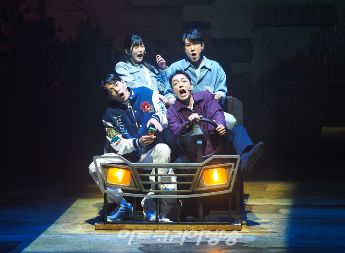 뮤지컬 '빠리빵집' 프레스콜(성우 역 김건우, 주원 역 김승용, 미연 역 한재아, 동준 역 조형균) 2023.05.19 사진 ⓒ아트코리아방송 이용선 기자