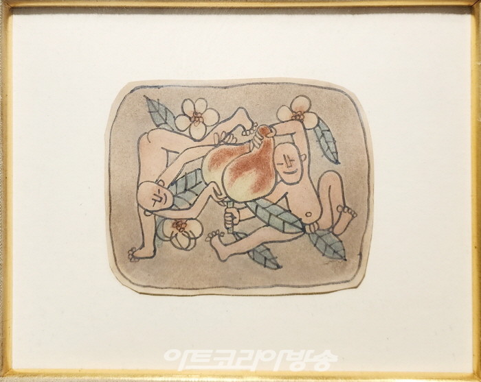 성북구립미술관 '화가의 벗-시대공감'展-이중섭-복숭아와 아이들