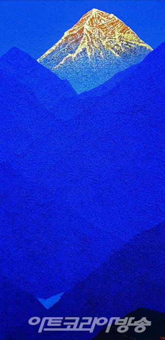 Meditation-빛의 사랑, 한지에 채색, 97x194cm, 2021