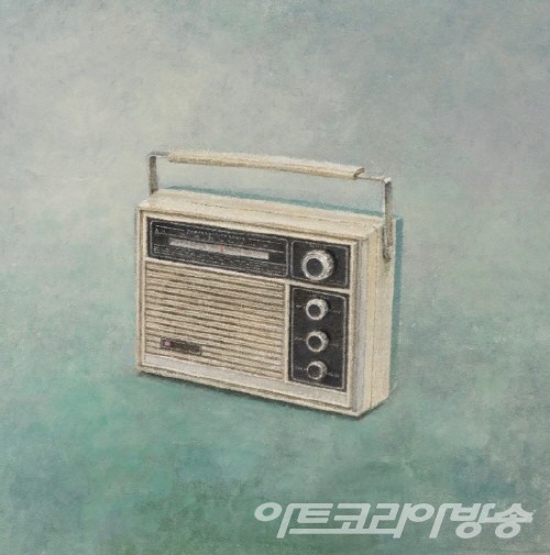 정재호 作 _ 유행가 Popular Song, 2023_한지에 아크릴, 오일_57x56cm