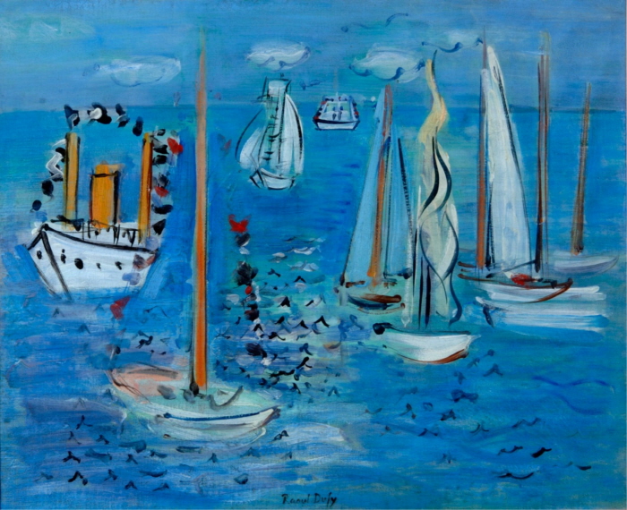 Raoul Dufy, Bateaux pavoisés, 1946, Huile sur toile, 50cmx61cm.From Edmond Henrard Collection-이미지출처 가우디움어소시에이츠
