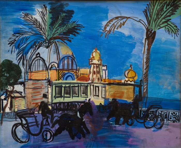 Raoul Dufy, Casino de la jetée-promenade aux deux calèches à Nice, 1926, huile sur toile, 38 x 45 cm. Nice, Musée Jules Chéret © Musée des Beaux-Arts Jules Chéret Nice/ © ADAGP, Paris-이미지출처 가우디움어소시에이츠