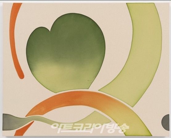 I Could See The Waves But I Could Not Hear Them, 2023, Dye and canvas, 81.3 x 101.6 cm