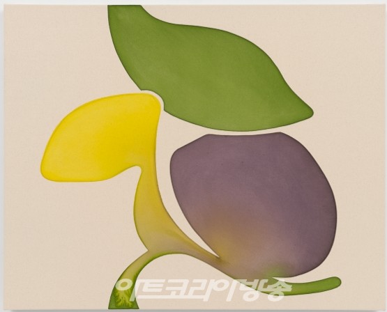 They Were Lit From Above But Not Below, 2023, Dye and canvas, 81.3 x 101.6 cm