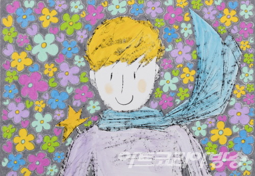 강석태 作 _ 나의 별소년_종이에 먹과 채색_39x54cm_2020