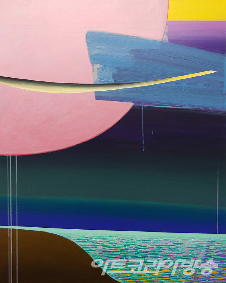 김경한 作 _ 해 밝은 밤 2023_Acrylic on canvas_91x73cm