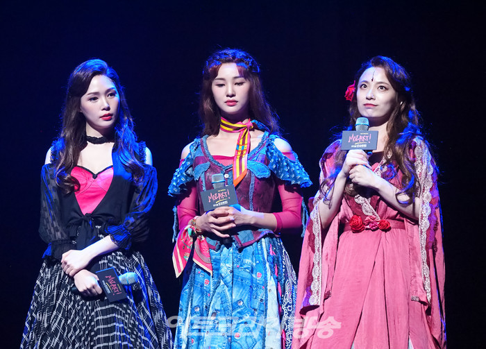 뮤지컬 '모차르트!' 프레스콜(콘스탄체 베버 역 선민-허혜진-황우림). 2023.06.20 사진 ⓒ아트코리아방송 이용선 기자