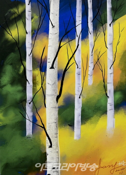 장귀순 모바일 화가 ‘바람의 향기’