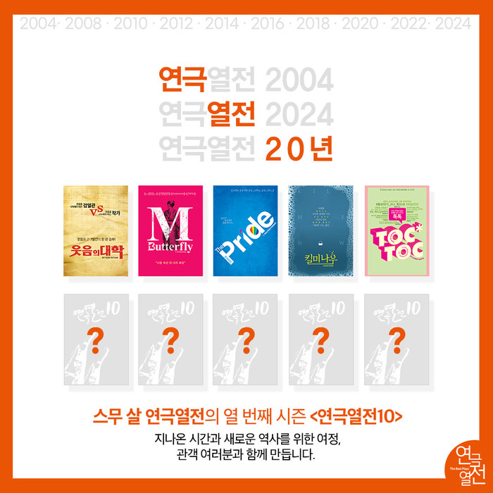 2024-25 연극열전10 라인업. 제공 연극열전