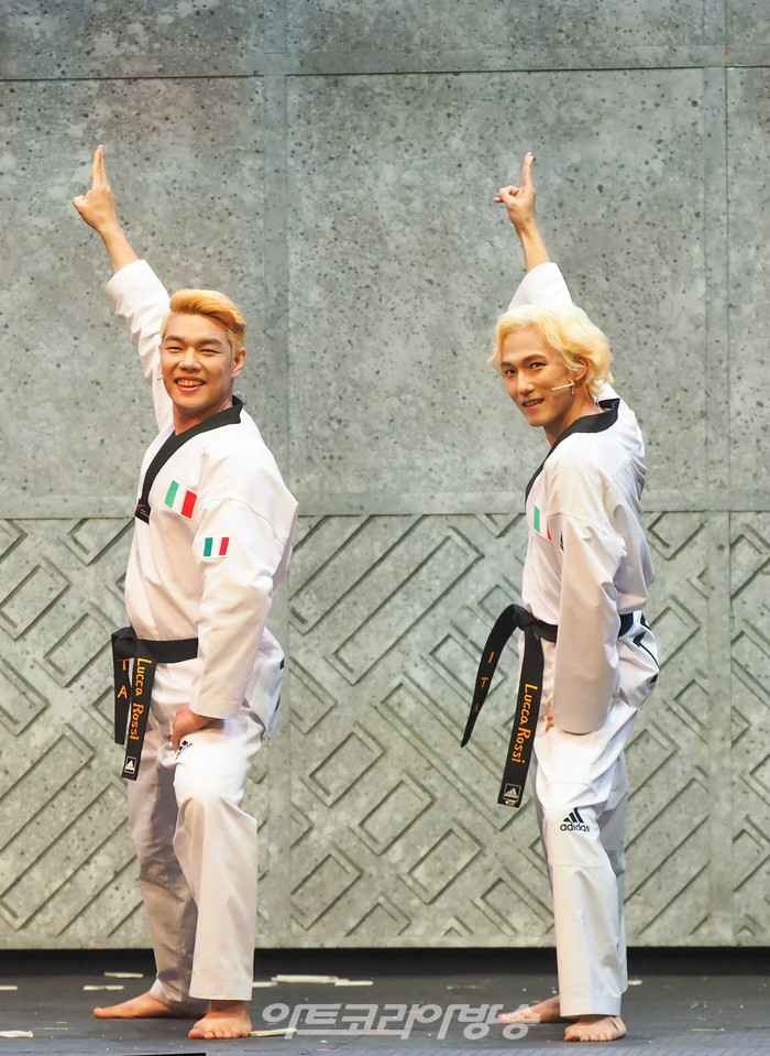 뮤지컬 '태권, 날아올라' 프레스콜(루카 로시 역 배우 전우태-김종년) 2023.07.18 사진 ⓒ아트코리아방송 이용선 기자