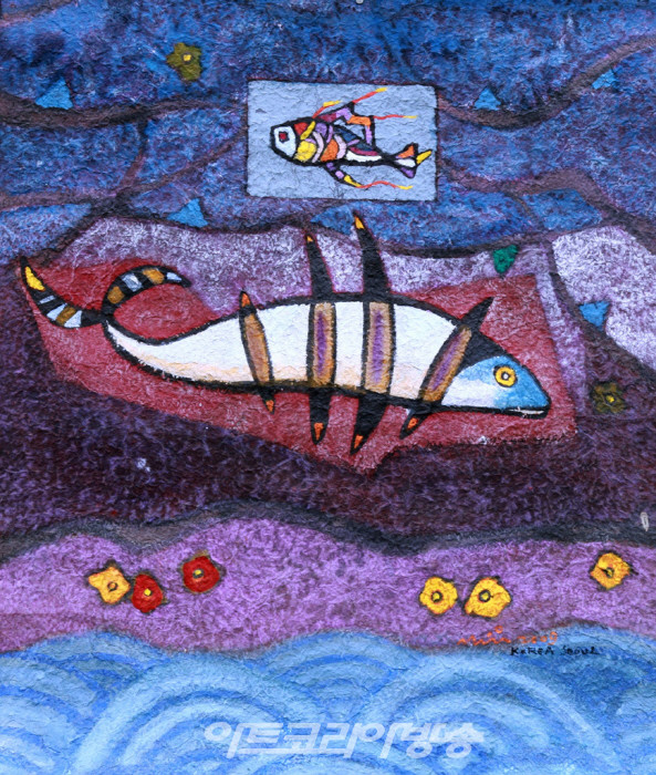 귀향 2023 (60호 130.3cmX89.4cm 캔버스에 한지묵)