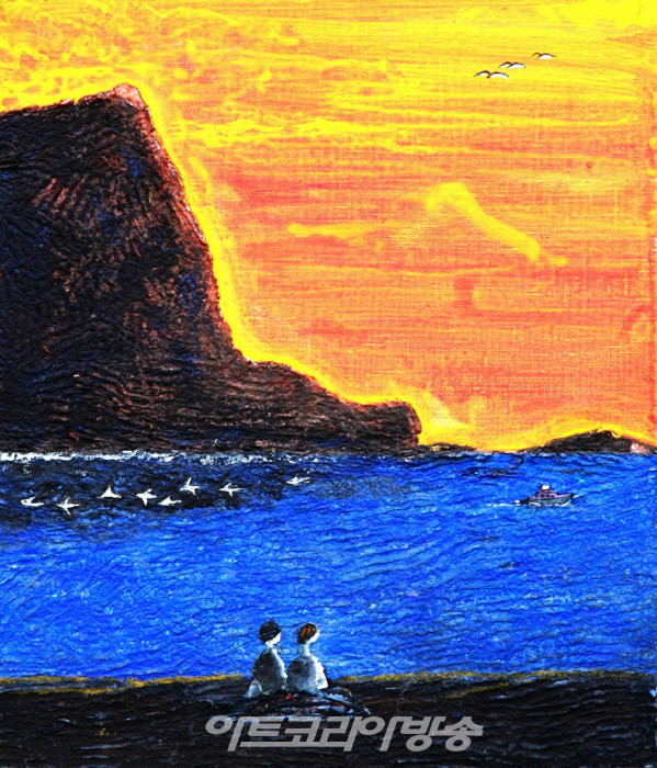 말없는 대화 2023 (10호 53.0cmX40.9cm 캔버스에 한지죽)