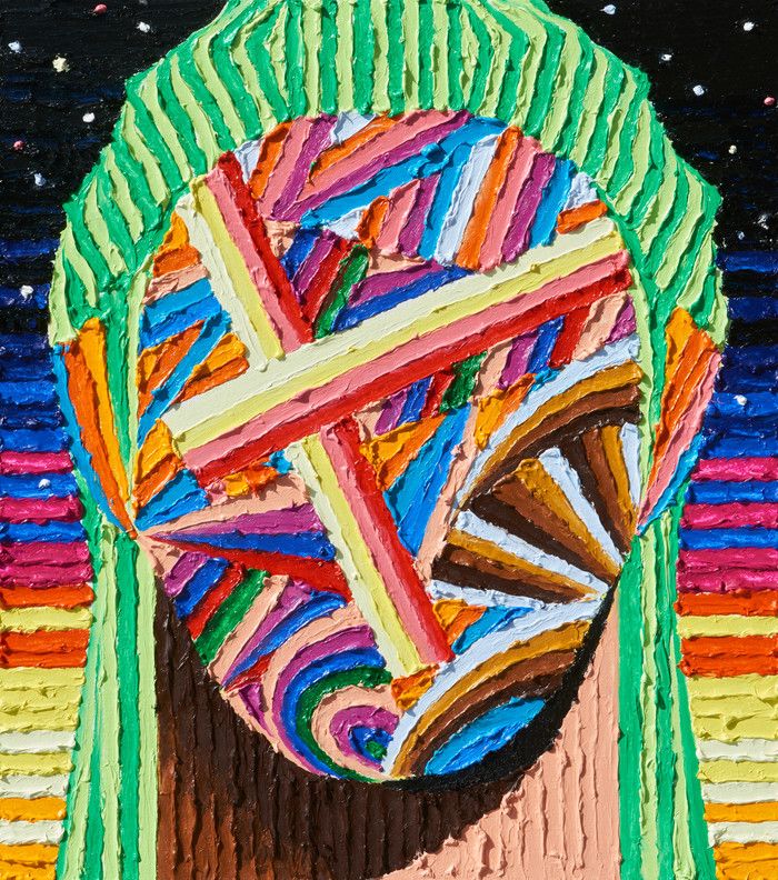 김선웅 -자화상(결정되지 않은 얼굴) Oil on canvas ,53X45.5 2022