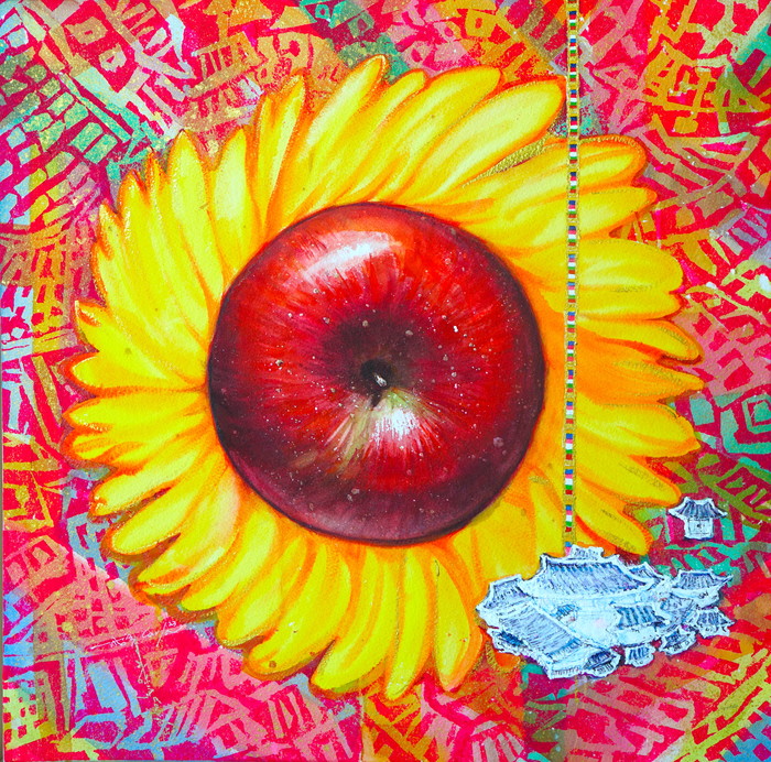 장혜숙 - ' days featval 7',Mixed media, 45x45 2023