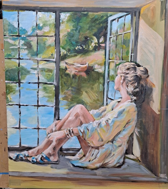 손숙희 - 그리움-1, 4545X53 유화 2023