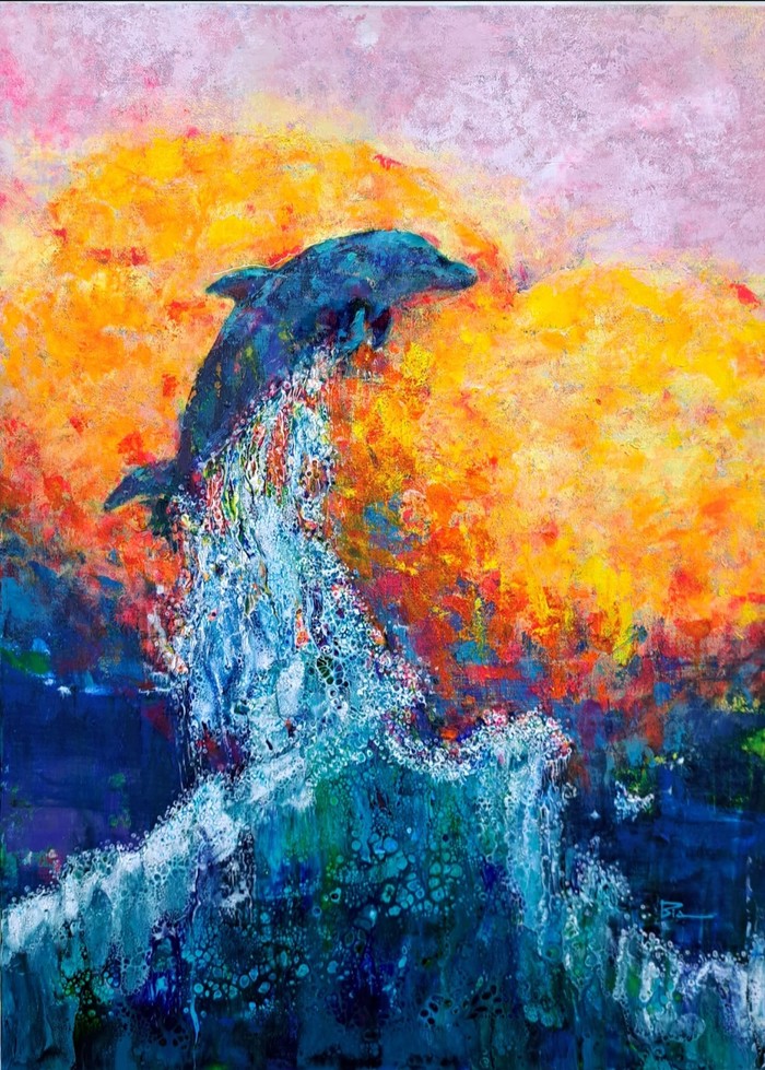 홍경화 - 비상 ,72.7X53.0 Mixed media on canvas