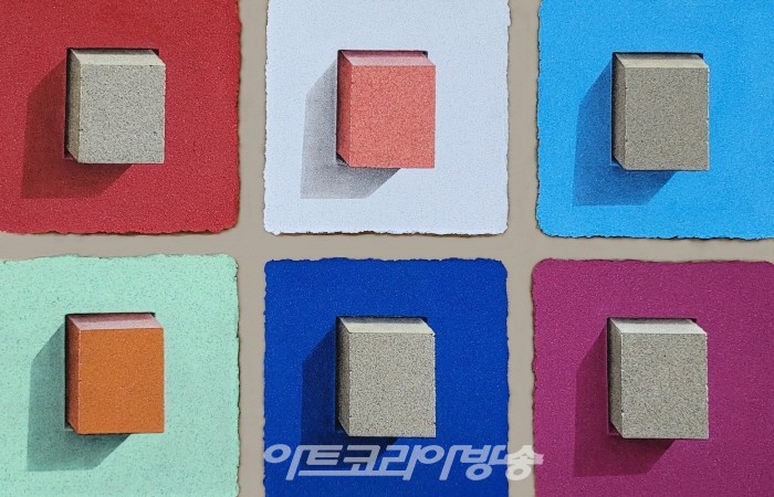 김강용 Reality+Image (x6), 28x28x2.5cm, Mixed media, 2023 (Each)