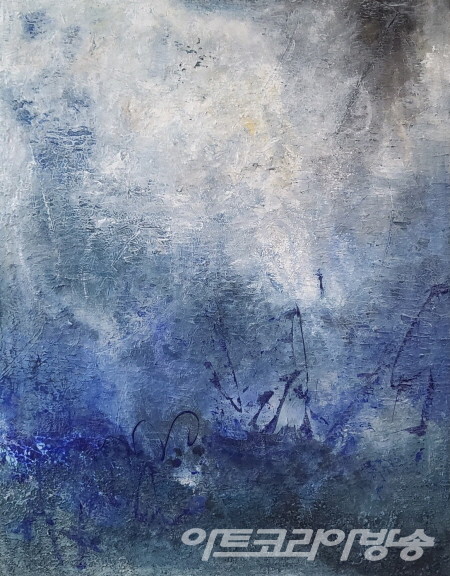 민연주 作_파동_116.8x91.0cm_Mixed media on canvas_2023 칼라플렉스