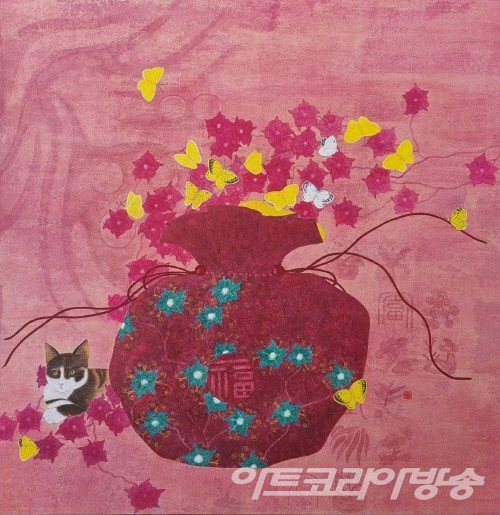 손경옥 作_조율(調律) 7_33x77cm_Mixed media on canvas_2023 칼라플렉스