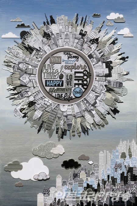 윤정현 作_The Good Life 5, 25M_80x53cm_Ink,Marker,Paper on canvas_2022 칼라플렉스