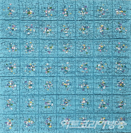 정기옥 作_공존202350S-2_Mixed Material_91x91cm_2023 칼라플렉스
