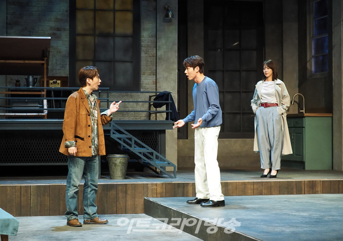 연극 '3일간의 비' 프레스콜(워커 역 김바다, 낸 역 류현경, 핍 역 김찬호) 2023.08.08 사진 ⓒ아트코리아방송 이용선 기자