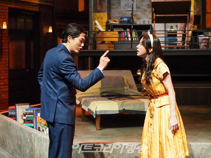 연극 '3일간의 비' 프레스콜(라이나 역 안희연, 테오 역 유현석) 2023.08.08 사진 ⓒ아트코리아방송 이용선 기자