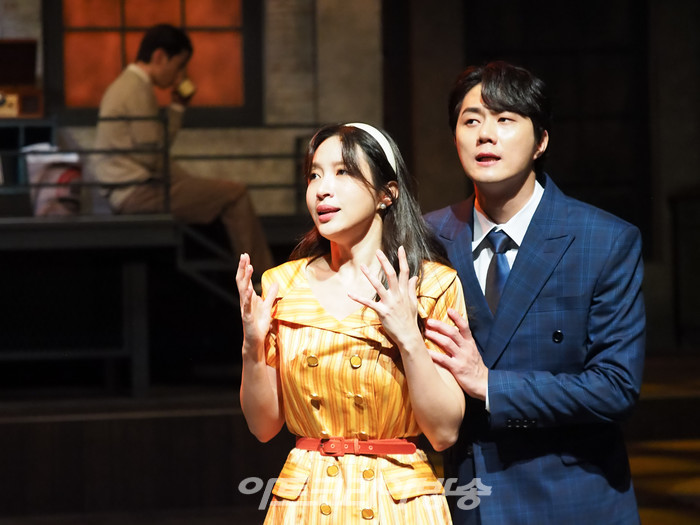 연극 '3일간의 비' 프레스콜(워커 역 김바다, 라이나 역 안희연, 테오 역 유현석) 2023.08.08 사진 ⓒ아트코리아방송 이용선 기자