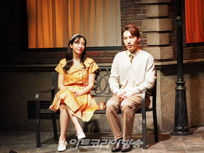 연극 '3일간의 비' 프레스콜(라이나 역 안희연, 테오 역 유현석) 2023.08.08 사진 ⓒ아트코리아방송 이용선 기자