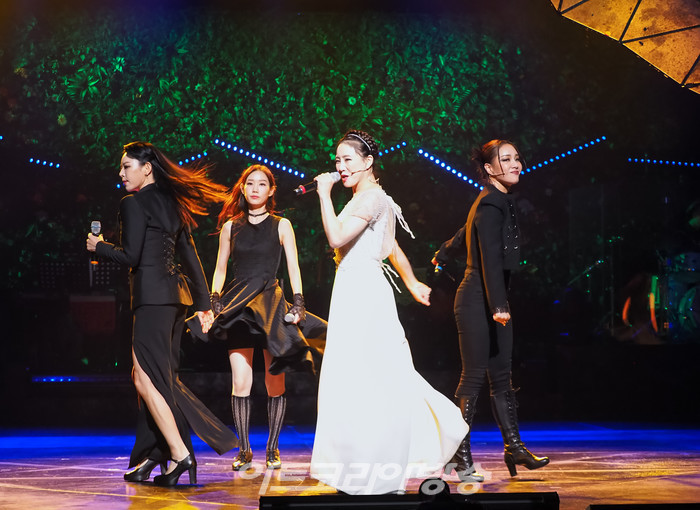 뮤지컬 '프리다' 프레스콜(프리다 칼로 역 김소향, 레플레하 역 리사, 데스티노 역 임정희, 메모리아 역 최서연). 2023.08.10 사진 ⓒ아트코리아방송 이용선 기자