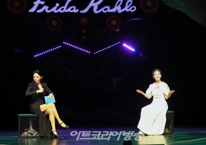 뮤지컬 '프리다' 프레스콜(프리다 칼로 역 김소향, 레플레하 역 리사). 2023.08.10 사진 ⓒ아트코리아방송 이용선 기자